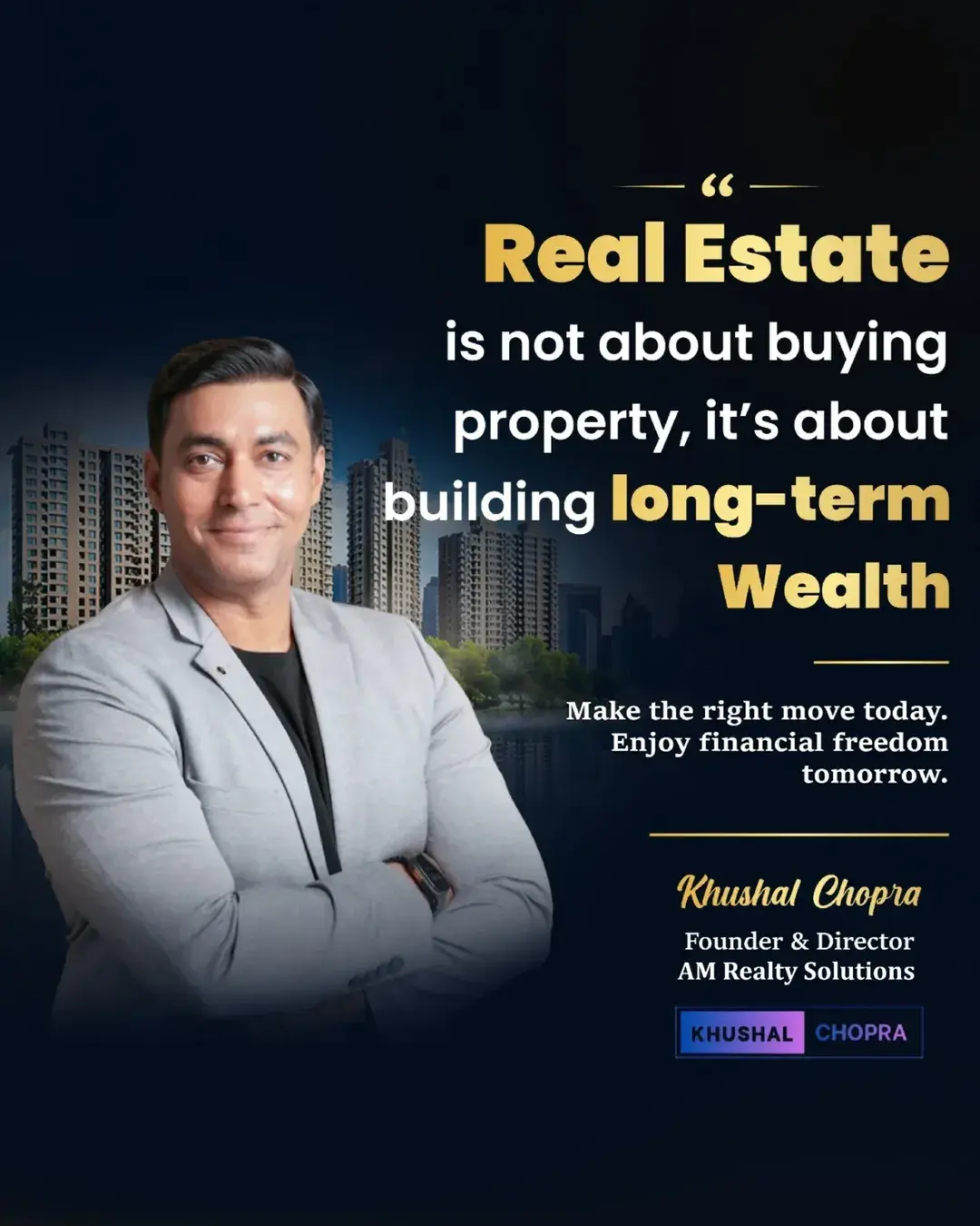 Real estate is not about buying property its about building long term wealth